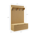 Modway Render Fluted 3-in-1 Hall Tree With Storage Bench and Coat Rack