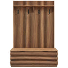 Modway Render Fluted 3-in-1 Hall Tree With Storage Bench and Coat Rack