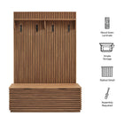 Modway Render Fluted 3-in-1 Hall Tree With Storage Bench and Coat Rack