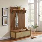 Modway Soma Fluted 3-in-1 Hall Tree With Storage Bench and Coat Rack