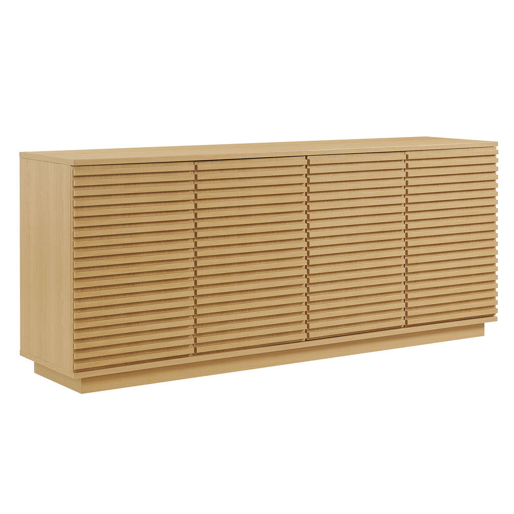 Modway Render 4-Door Fluted Sideboard Cabinet TV Stand  
