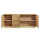 Modway Render 4-Door Fluted Sideboard Cabinet TV Stand
