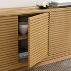 Modway Render 4-Door Fluted Sideboard Cabinet TV Stand