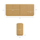 Modway Render 4-Door Fluted Sideboard Cabinet TV Stand