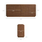 Modway Render 4-Door Fluted Sideboard Cabinet TV Stand