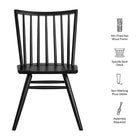 Modway Alvar Spindle Back Dining Side Chairs Set of 2