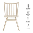Modway Alvar Spindle Back Dining Side Chairs Set of 2