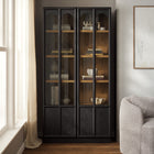 Modway Anwen Solid Wood and Glass Display Cabinet