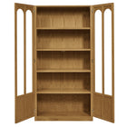 Modway Anwen Solid Wood and Glass Display Cabinet
