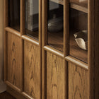 Modway Anwen Solid Wood and Glass Display Cabinet