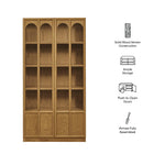 Modway Anwen Solid Wood and Glass Display Cabinet