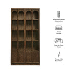 Modway Anwen Solid Wood and Glass Display Cabinet