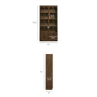 Modway Anwen Solid Wood and Glass Display Cabinet