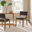 Modway Calder Fabric Upholstered Wood Armless Dining Chair