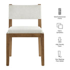Modway Calder Fabric Upholstered Wood Armless Dining Chair