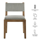 Modway Calder Fabric Upholstered Wood Armless Dining Chair