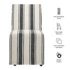 Modway Tessera Striped Slipcovered Dining Side Chair