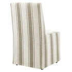 Modway Tessera Striped Slipcovered Dining Side Chair