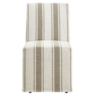 Modway Tessera Striped Slipcovered Dining Side Chair