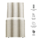 Modway Tessera Striped Slipcovered Dining Side Chair