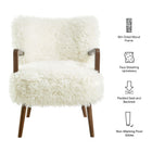 Modway Zerra Faux Shearling Accent Armchair