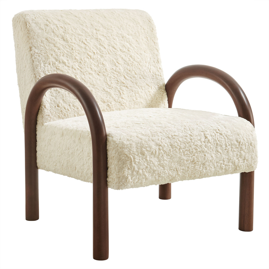 Modway Lunet Faux Shearling Accent Armchair