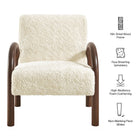 Modway Lunet Faux Shearling Accent Armchair