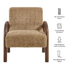 Modway Lunet Faux Shearling Accent Armchair