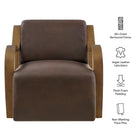 Modway Atrium Vegan Leather Accent Armchair