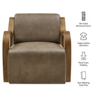 Modway Atrium Vegan Leather Accent Armchair
