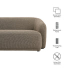 Modway Monica 88 Inch Boucle Fabric Sofa