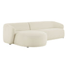 Modway Monica 2 Piece Left Facing Boucle Fabric Modular Sofa with Chaise