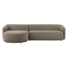 Modway Monica 2 Piece Left Facing Boucle Fabric Modular Sofa with Chaise