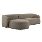 Modway Monica 2 Piece Left Facing Boucle Fabric Modular Sofa with Chaise