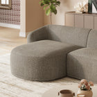 Modway Monica 2 Piece Left Facing Boucle Fabric Modular Sofa with Chaise