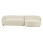 Modway Monica 2 Piece Right Facing Boucle Fabric Modular Sofa with Chaise