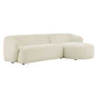 Modway Monica 2 Piece Right Facing Boucle Fabric Modular Sofa with Chaise