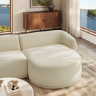 Modway Monica 2 Piece Right Facing Boucle Fabric Modular Sofa with Chaise
