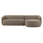 Modway Monica 2 Piece Right Facing Boucle Fabric Modular Sofa with Chaise