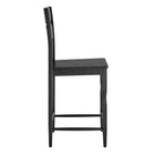 Modway Jax Oak Wood Counter Stool With Wavy Razor Back