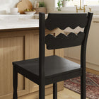 Modway Jax Oak Wood Counter Stool With Wavy Razor Back