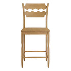 Modway Jax Oak Wood Counter Stool With Wavy Razor Back