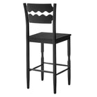 Modway Jax Oak Wood Bar Stool With Wavy Razor Back