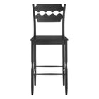 Modway Jax Oak Wood Bar Stool With Wavy Razor Back