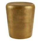 Modway Ingot 16 Inch Brass Finish Round Side Table