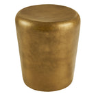 Modway Ingot 16 Inch Brass Finish Round Side Table