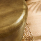 Modway Ingot 16 Inch Brass Finish Round Side Table