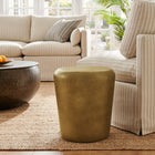 Modway Ingot 16 Inch Brass Finish Round Side Table