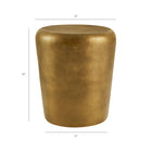 Modway Ingot 16 Inch Brass Finish Round Side Table