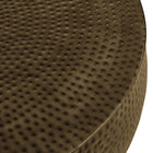 Modway Tobin 35 Inch Hammered Metal Round Drum Coffee Table